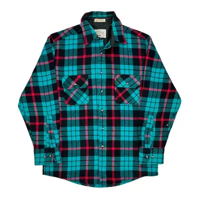 Northwest Territory Checked Flannel Shirt - Medium Blue Acrylic
