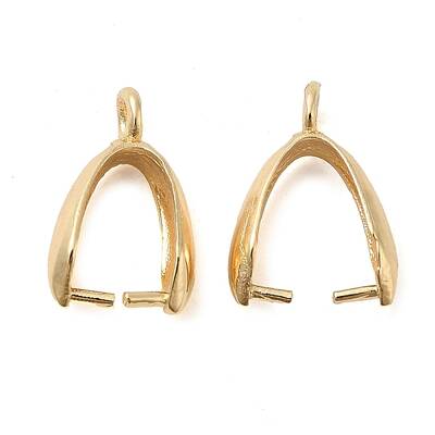 Rack Plating Brass Ice Pick Pinch Bails