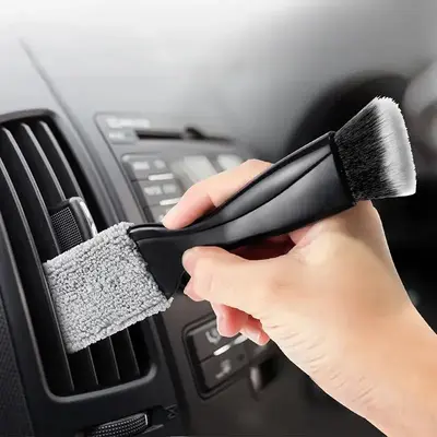Double-headed Car Air Conditioner Cleaning Brush, Car Accessories, Car Gadgets, Portable Car AC Air Outlet Cleaning Brush, ...