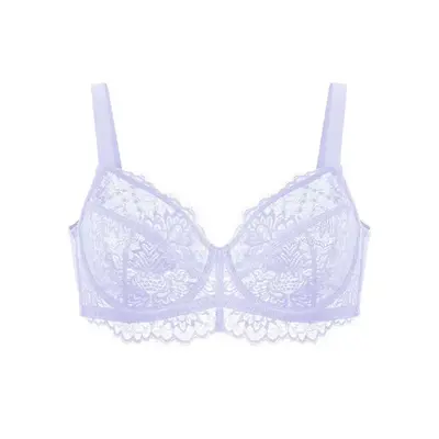 HSIA Sunflower Floral Breathable Lace Unlined Sexy Full Coverage Underwire Plus Size Bra