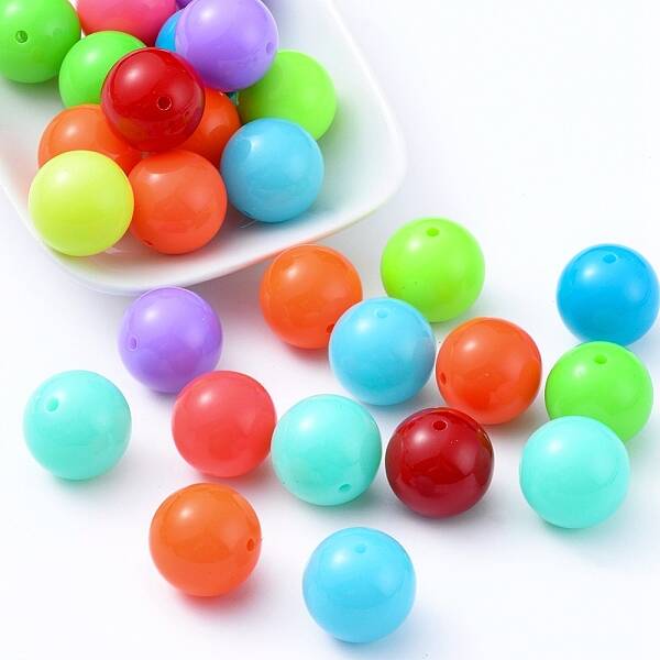 Fluorescence Chunky Acrylic Beads