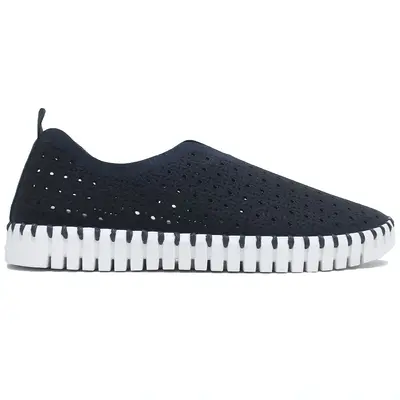 Ilse Jacobsen Tulip 4031 Nylon Polyurethane Women's Loafers Shoes - Dark Indigo White - Size:US 6 Women