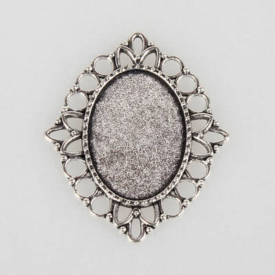 Tibetan Style Alloy Pendant Cabochon Settings