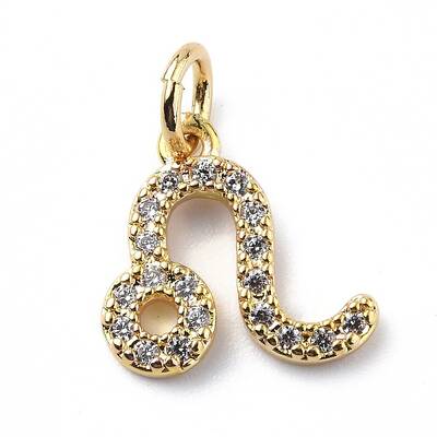 Brass Micro Pave Cubic Zirconia Charms