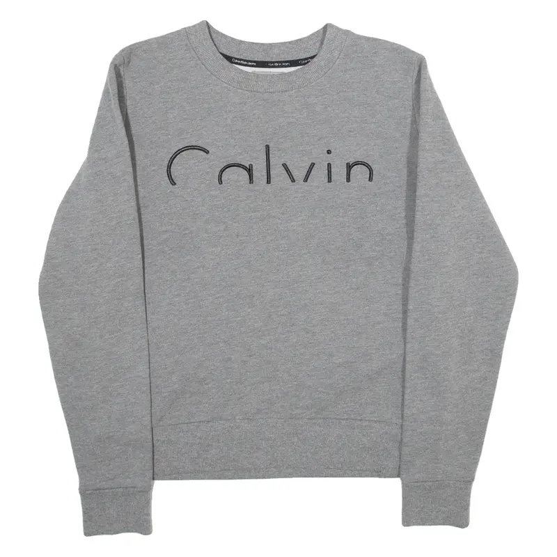 CALVIN KLEIN Womens Sweatshirt Grey S
