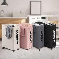 Goodpick 2-Pack Wheeled Laundry Basket & Hamper (140L Total) with Easy-Carry Handles & Wash Bags - For Stairs & Floors