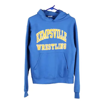 Kempsville Wrestling Champion Hoodie - Small Blue Cotton Blend