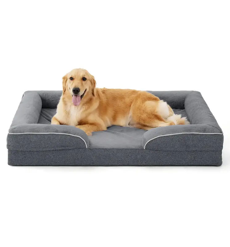 MADE 4 PETS Orthopedic Dog Bed for Large Dogs with Egg-Crate Foam & Waterproof Liner, Comfortable & Durable Pet Sofa, Machine...