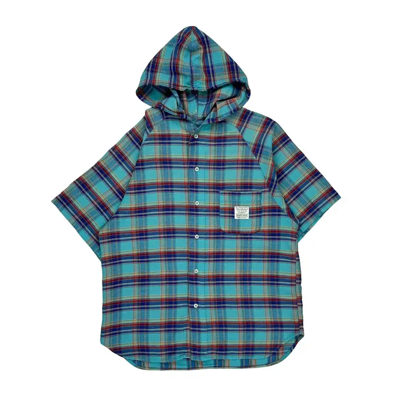 Made In U.S.A. Guess Checked Hoodie - XL Multicoloured Cotton