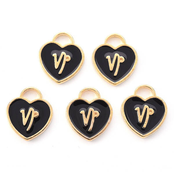 Light Gold Plated Alloy Enamel Pendants