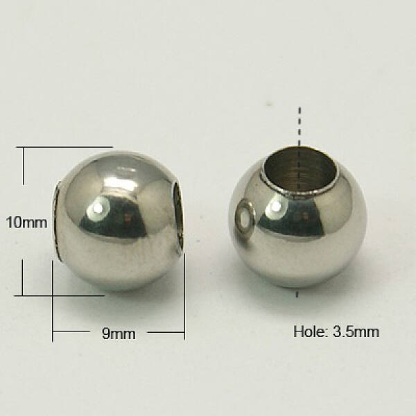 Tarnish Resistant 202 Stainless Steel Beads