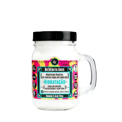 Lola Cosmetics Be(M)dita Ghee Banana & Aloe Vera Maschera per capelli in crema idratante 350 g