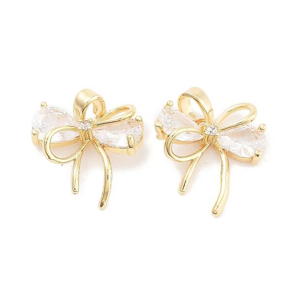 Brass Micro Pave Cubic Zirconia Pendants