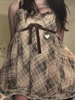 Women's Plaid Print Bow Decor Cami Top, Casual Sleeveless Spaghetti Strap Top for Summer, Ladies Clothes for Autumn Daily Wea...