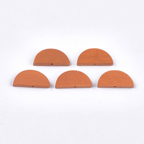 Painted Natural Wood Beads