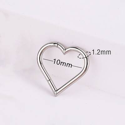 316L Stainless Steel Micro Pave Cubic Zirconia Hoop Nose Rings