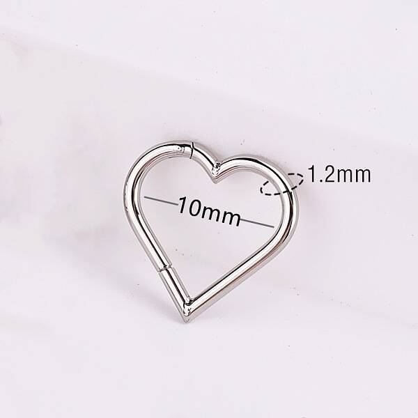 316L Stainless Steel Micro Pave Cubic Zirconia Hoop Nose Rings