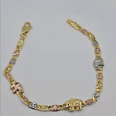 Elephant's beautiful bracelet three colors Gold-plated 7\