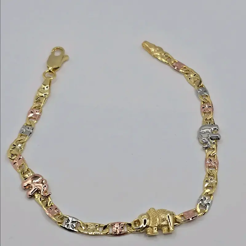 Elephant's beautiful bracelet three colors Gold-plated 7\