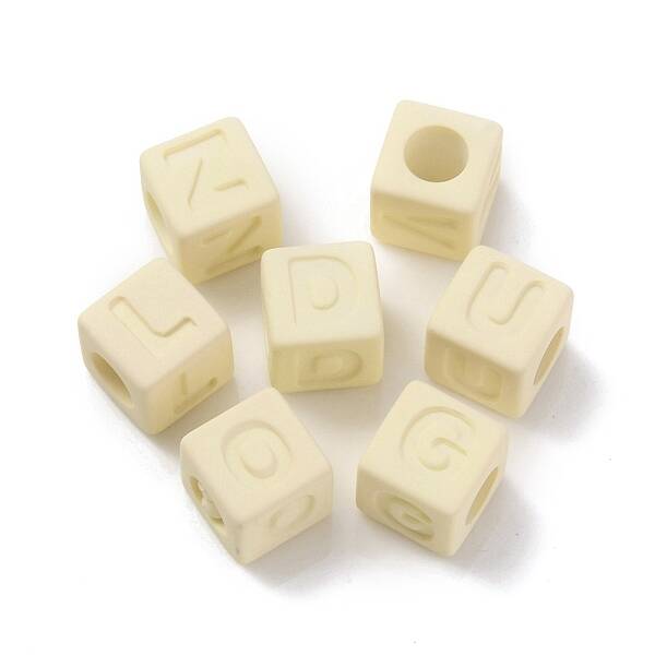 Rubberized Style Transparent Acrylic Beads