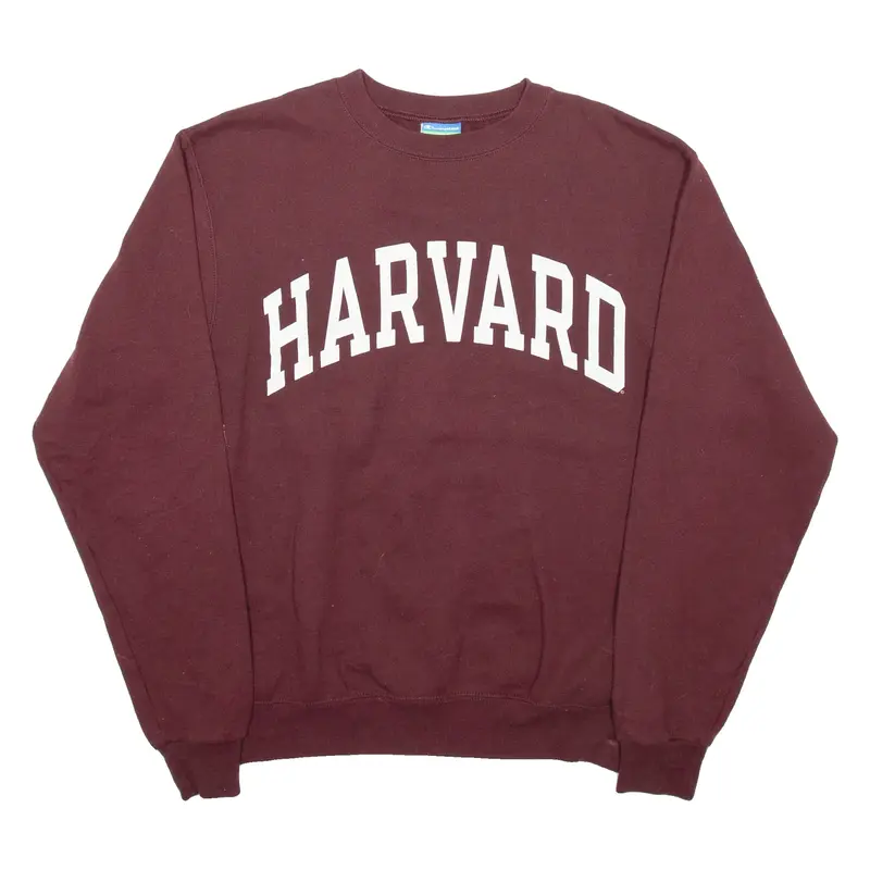 CHAMPION Harvard Mens Sweatshirt Maroon 90s USA S