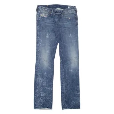 DIESEL Distressed Lowky Womens Jeans Blue Slim Straight Stone Wash W28 L32