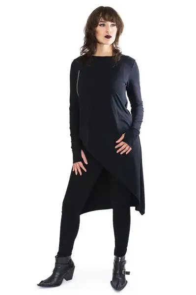 Asymmetrical Zipped Tunic | Size: XS