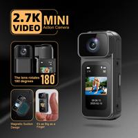CWEPADY S80 Mini Body Camera, Wearable Action Body Cam, 64GB Large Capacity 2.7K Recording Thumb Size Hands Free Recording Bo...