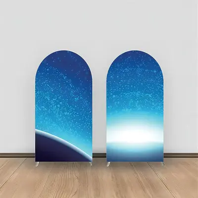 Aperturee Blue Sky Light Galaxy Double Sided Arch Backdrop | Round Arch Backdrop Cover | Wedding Arch Backdrop | Chiara Wall ...