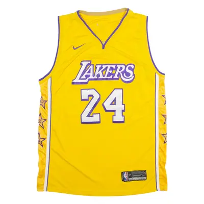 NIKE NBA Los Angeles Lakers Bryant Mens Jersey Yellow Sleeveless USA V-Neck L