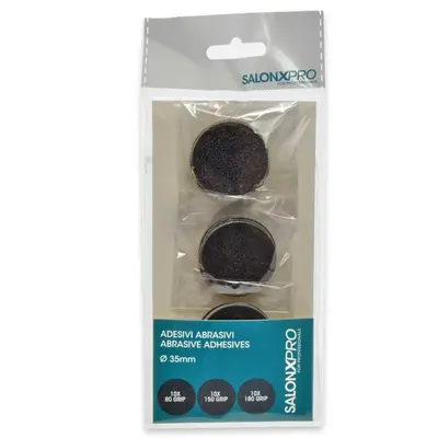 30 adhesive sanding discs Ø 35 10 pcs grit 80 - 10 pcs grit 150 - 10 pcs grit 180