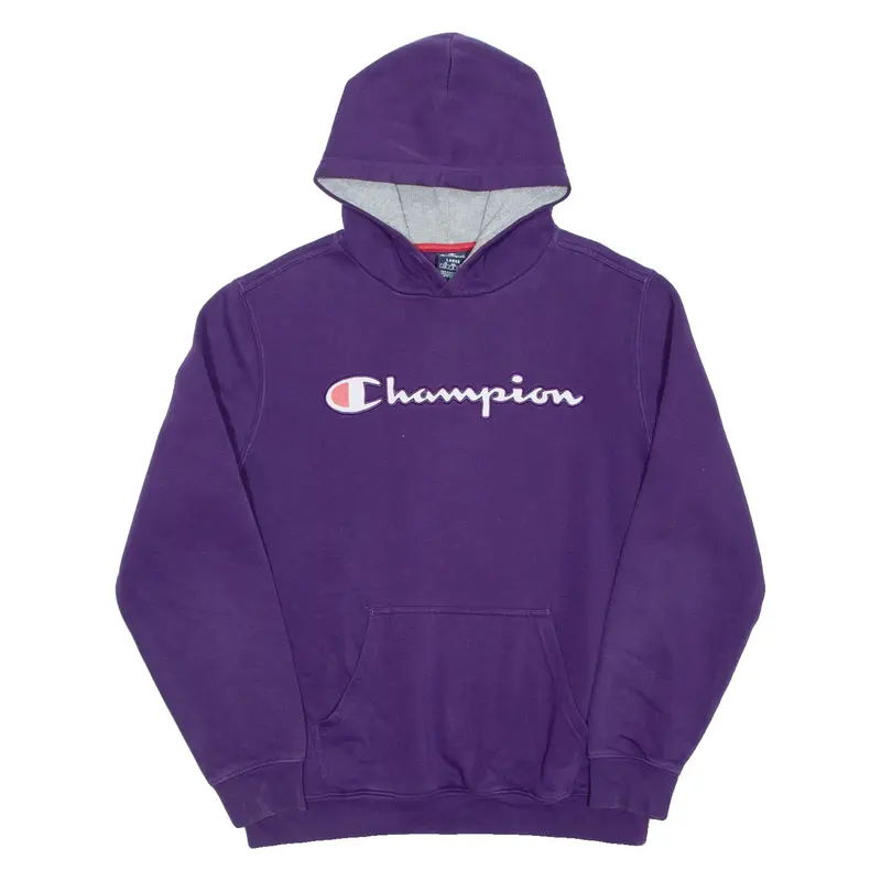 CHAMPION Womens Purple Hoodie L