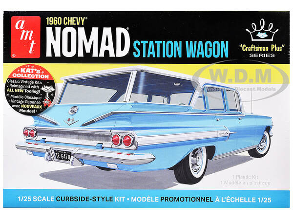 Skill 2 Model Kit 1960 Chevrolet Nomad Station Wagon Craftsman Plus Series 1/25 Scale Model by AMT