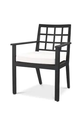 Black Sunbrella Outdoor Dining Armchair | Eichholtz Cap-Ferrat