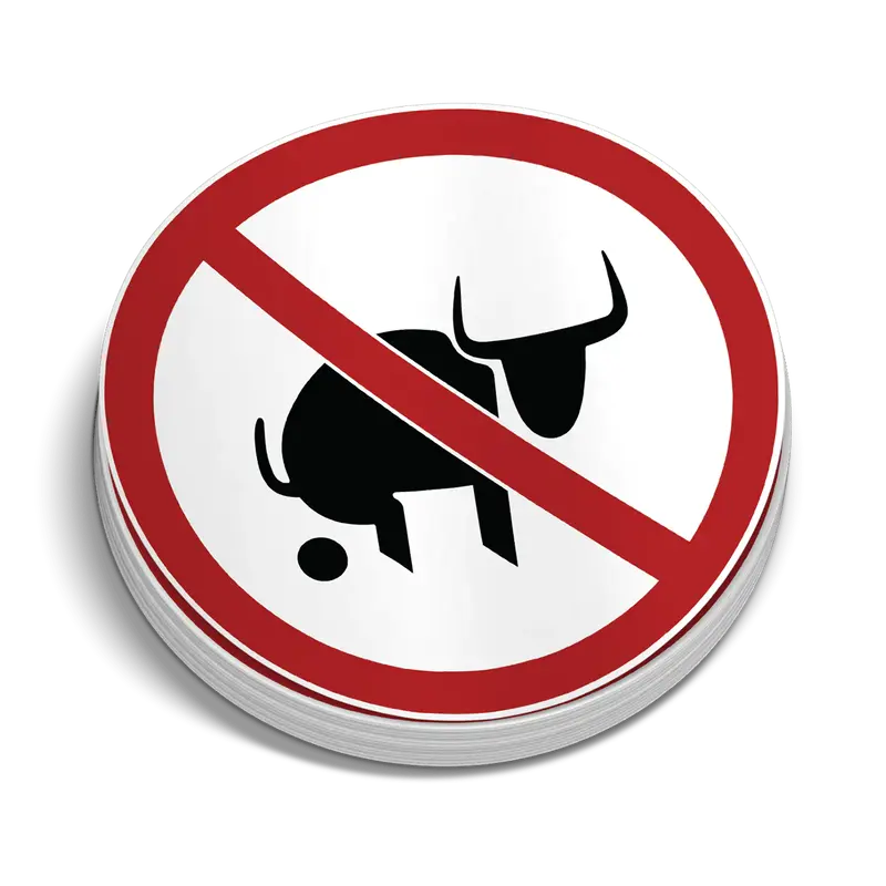 No Bull Hard Hat Decal