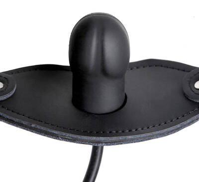 Silencer Inflatable Locking Penis Gag - Black