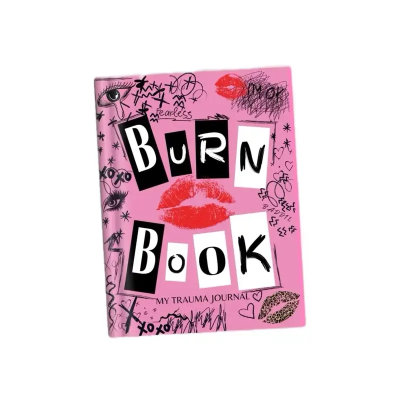 Burn Book: My Trauma Journal by Pendant Publishing Interactive coloring self reflection journal pink mean girls inspired cove...