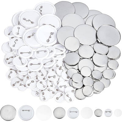 250 Sets 3 Style Iron Brooch Cabochon Bezel Settings