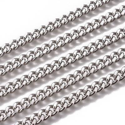 Non-Tarnish Handmade 304 Stainless Steel Curb Chains
