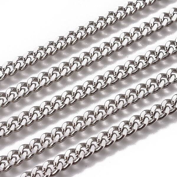 Non-Tarnish Handmade 304 Stainless Steel Curb Chains