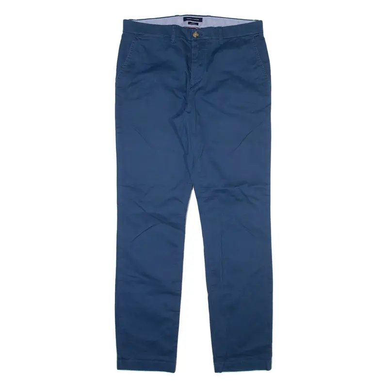 TOMMY HILFIGER Mens Trousers Blue Slim Straight W34 L34