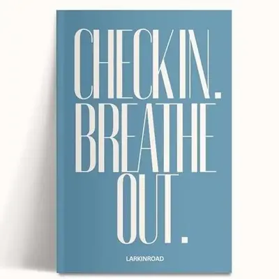 LARKINROAD Check In Breathe Out Daily Self Care Journal for Burnout Prevention 30 Days Full Color Pages Gratitude Mindfulness...