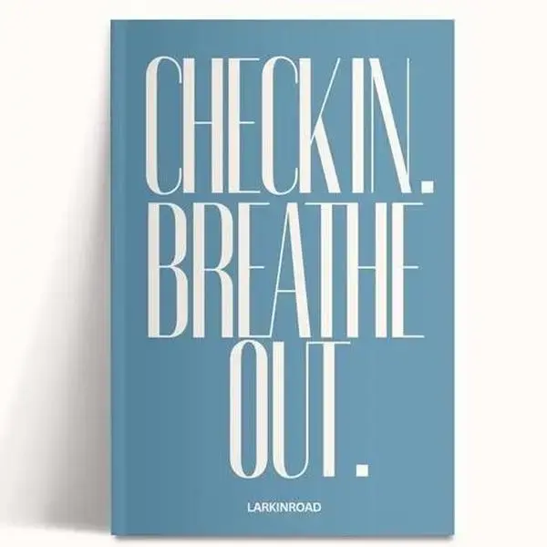 LARKINROAD Check In Breathe Out Daily Self Care Journal for Burnout Prevention 30 Days Full Color Pages Gratitude Mindfulness...
