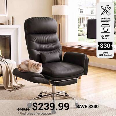 SEDETA | Cross Legged Office Chair with 30 Inch High Back 155° Reclining Foot Rest Waist Pillow Criss Cross Chair with Flip ...