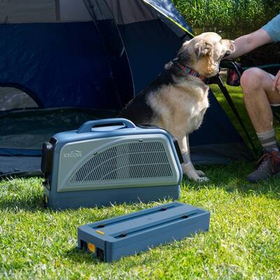 SUNJOY IceCove Portable Air Conditioner with 2 Power Bank for Outdoor Tents and Indoors - Blue