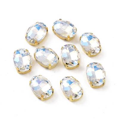 Oval Sew on Rhinestone