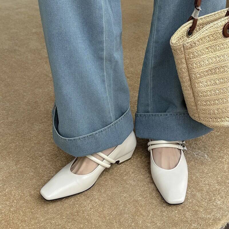 CHIKO Akande Square Toe Block Heels Mary Jane Shoes