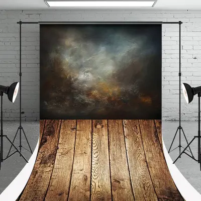 Old Master And Vintage Wood Grain Sweep Backdrop