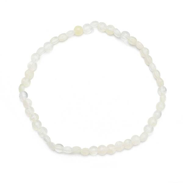 Natural Lemon Jade Faceted Nugget Beads Stretch Bracelet