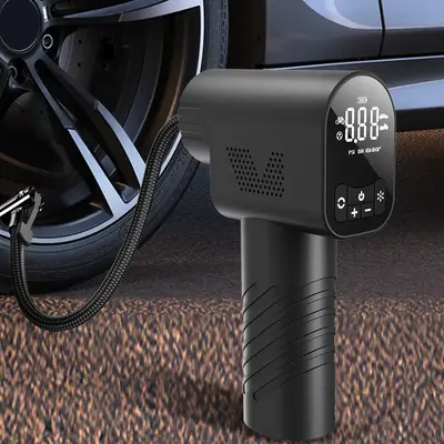 Portable Car Air Pump, USB Rechargeable Smart Digital Display Tire Inflator Portable, Wireless Car Air Compressor, Suitable f...